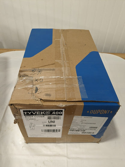 DUPONT Boot Cover: Non Chemical-Resistant, Tyvek, White Qty 100 TY454SWH00010000