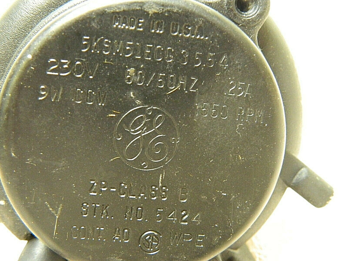 GE HVAC Motors Bearing Motor Min Voltage: 0 Max : 230  EM5424