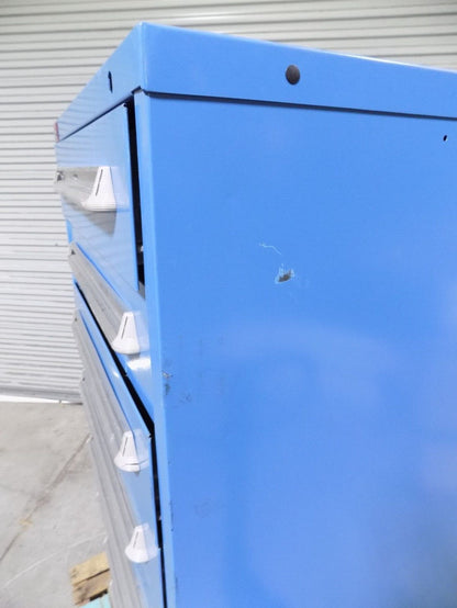 Lyon Modular Storage Cabinet 8 Drawer 59 x 30 x 28 Steel Blue DAMAGED