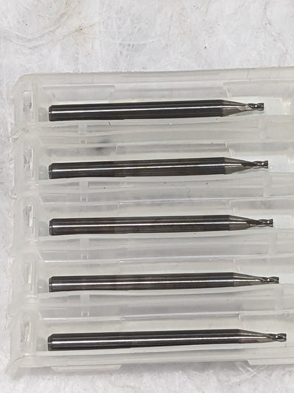 M.A. FORD Square End Mill: 0.0550" Dia, 0.11" LOC, 4 Flute Qty 5 16305