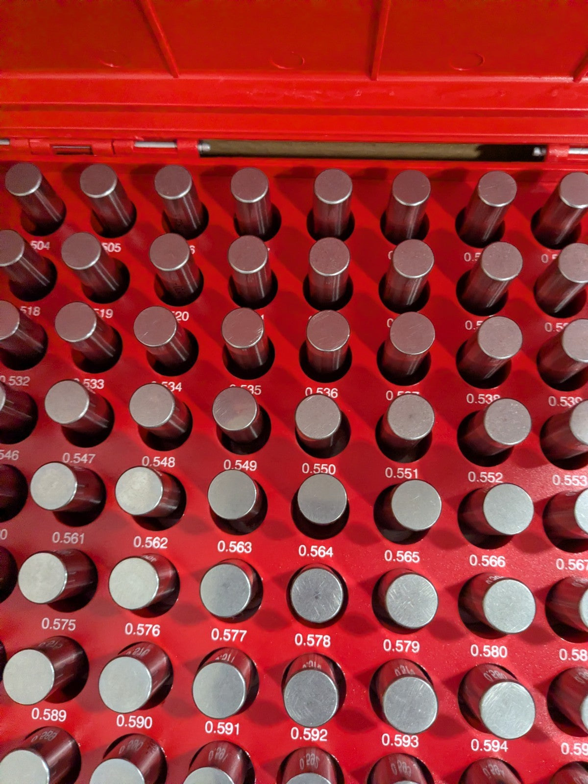 Class ZZ Plug Gage Set: 0.501 to 0.625" Range, 125 Pc 616-81316