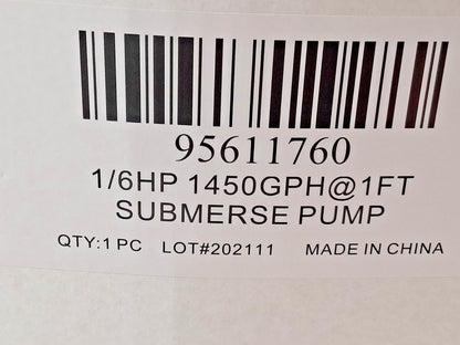 Professional Hand Operated Submersible Pump 2.5 Amp Rating 120V 95611760