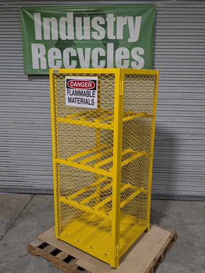Durham Gas Cylinder Storage Cabinet 71 x 30 x 30 Steel Yellow EGCC8-50
