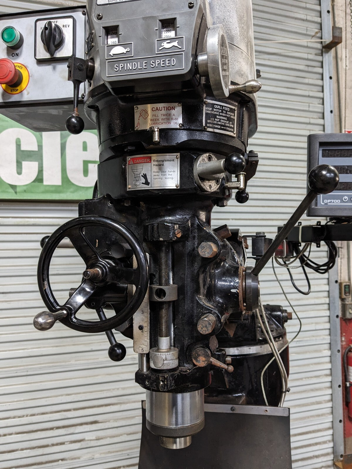 Vectrax 9 x 48 Milling Machine  3HP 230/460v  Variable Speed   Newall X/Y DRO