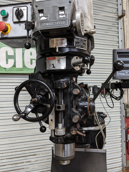 Vectrax 9 x 48 Milling Machine  3HP 230/460v  Variable Speed   Newall X/Y DRO