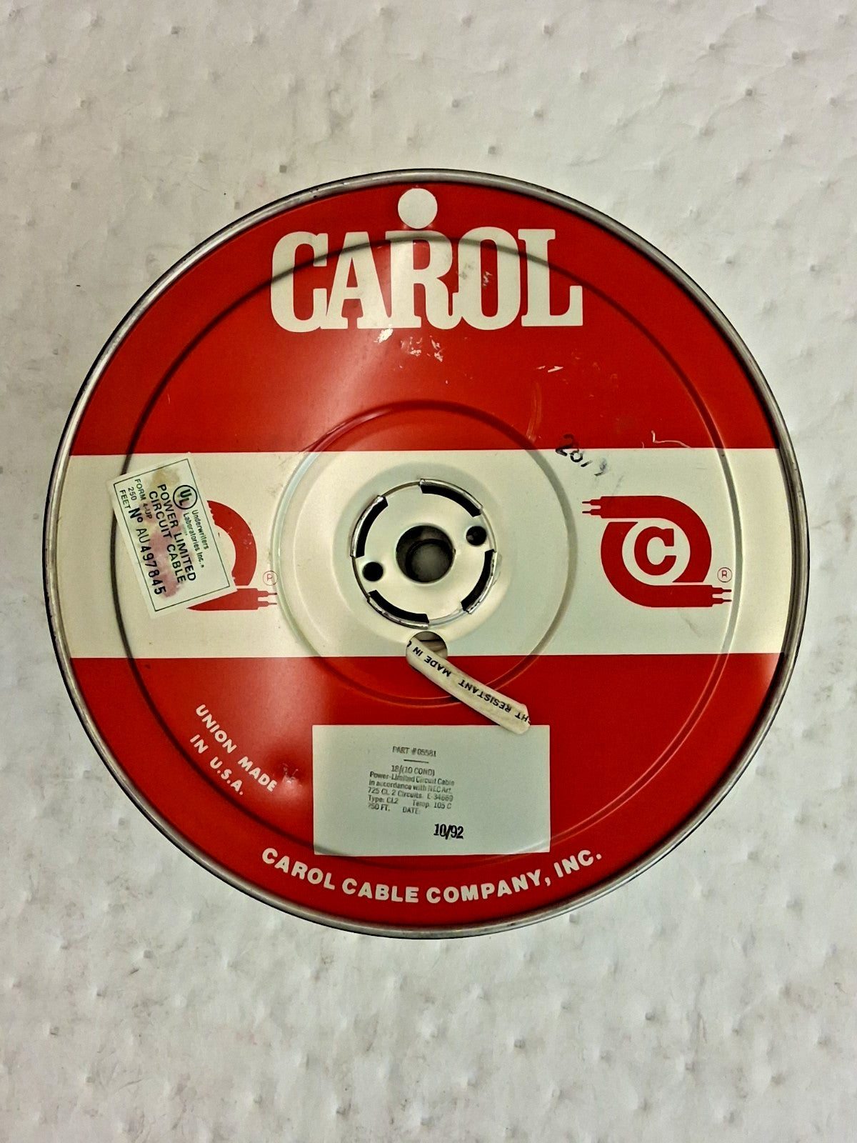 Carol Cable 10 Conductor Power Limited Circuit Cable 250ft 20AWG 05581
