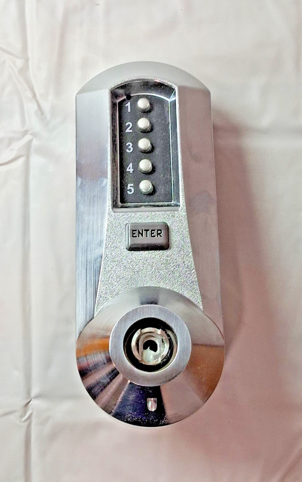 Kaba Access Push-button Lock Lever Lockset 1-3/8 to 2-1/4" 5021BWL26D41
