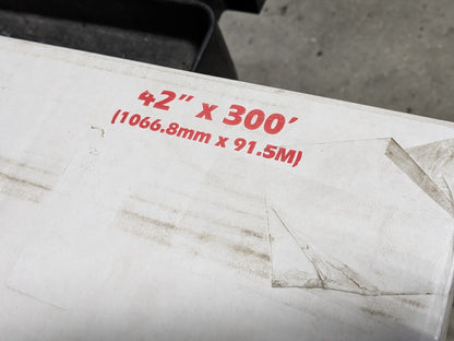 300 FT. Roll of Flame Retardant Spray Booth Surface Protection Paper 42" Width