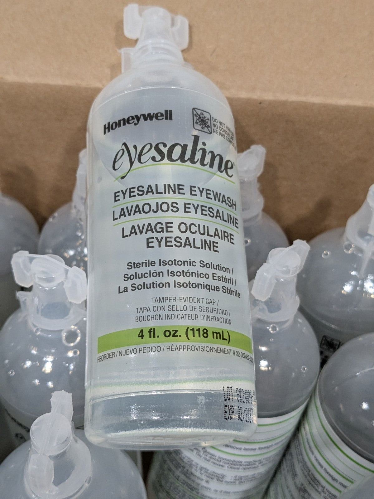 Honeywell Eyesaline Eyewash 24 Pack 4 oz Bottles Exp 02/2027 32-000452-0000