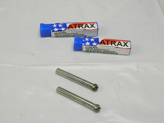 ATRAX Abrasive Bur: SD-2, Ball 1/4″ Shank Qty 2 SD-2DC-ATX