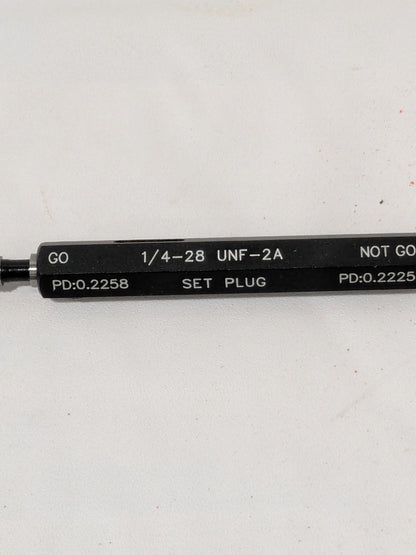 SPI Truncated Taperlock Gage: 1/4-28 UNF, Go & No Go, 2A 23-154-8