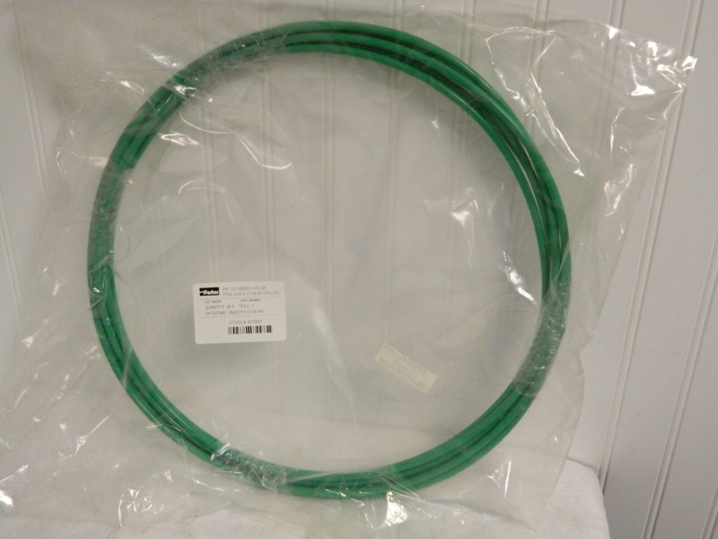 Parker PTFE Tube 3/16"IDx1/4"OD 0.031" Thickness 25' Long Qt