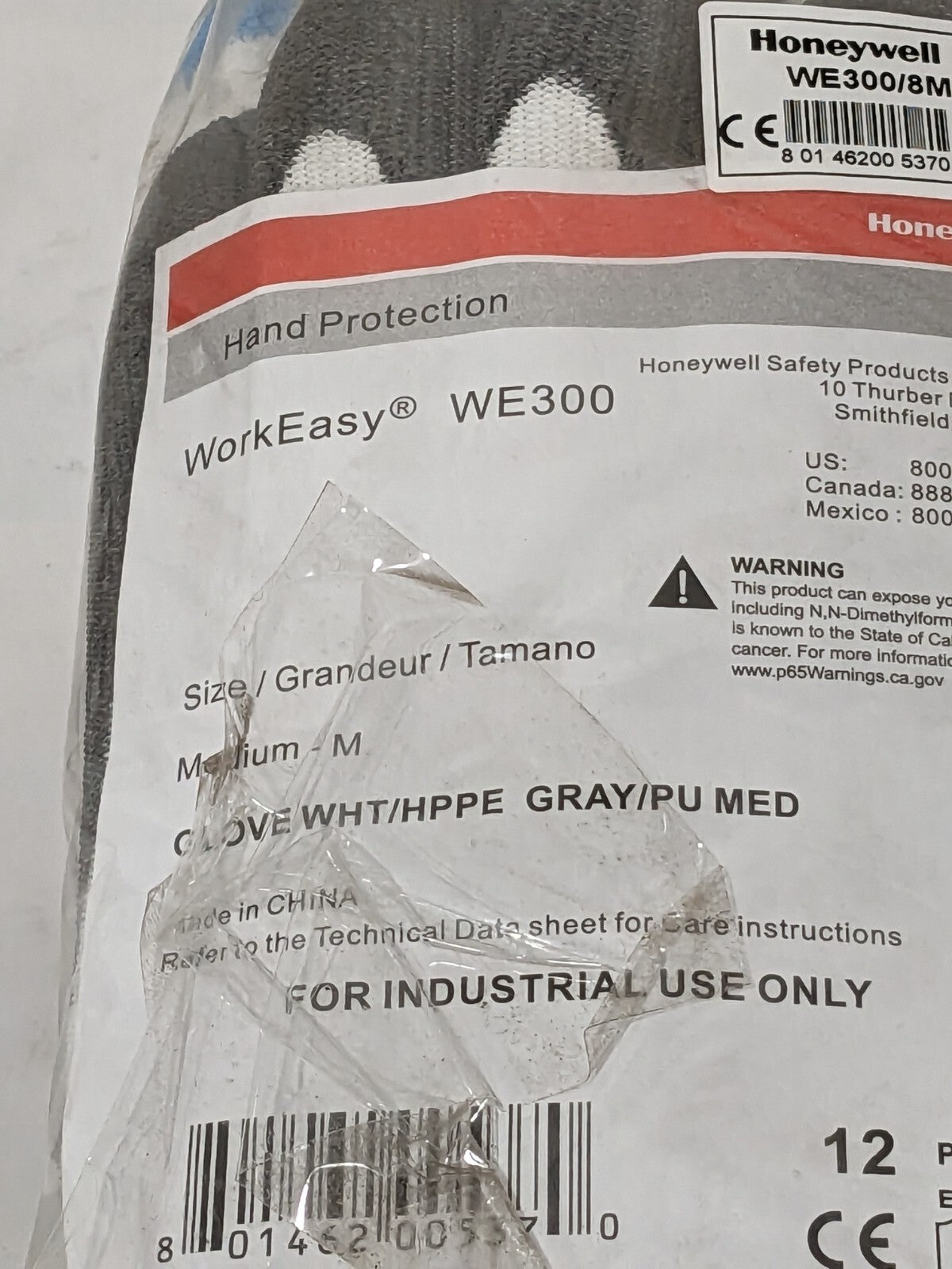 HONEYWELL Cut, Puncture & Abrasion-Resistant Gloves Qty 12 WE300/8M