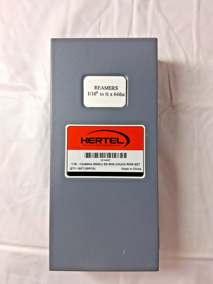 Hertel Chucking Reamer Set 29Pcs 1/16" to 1/2" 30164537