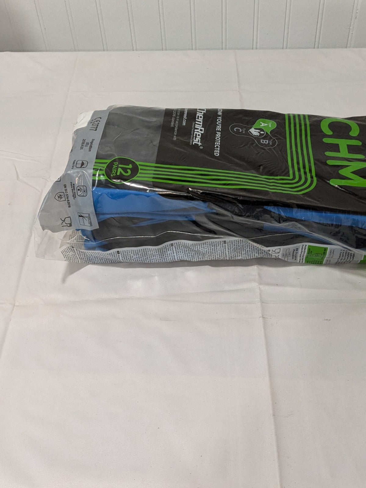SHOWA Chemical Resistant Gloves: Size L, 26.00 mil Pack of 12 CHML-09