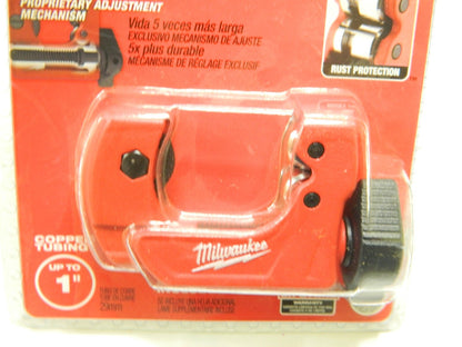 MILWAUKEE TOOL Hand Tube Cutter: 1/8 to 1" Tube Cuts Copper 48-22-4251