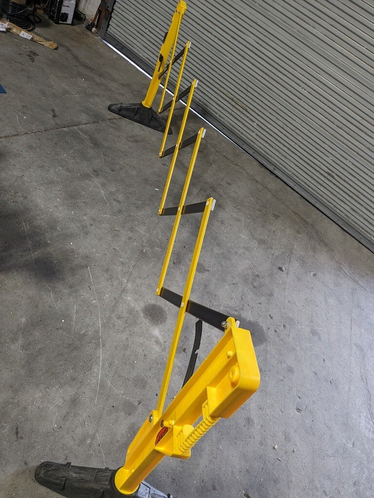 JSP SAFETY Barrier: 39" High Polyethylene Frame Black & Yellow KAZ110-005-330