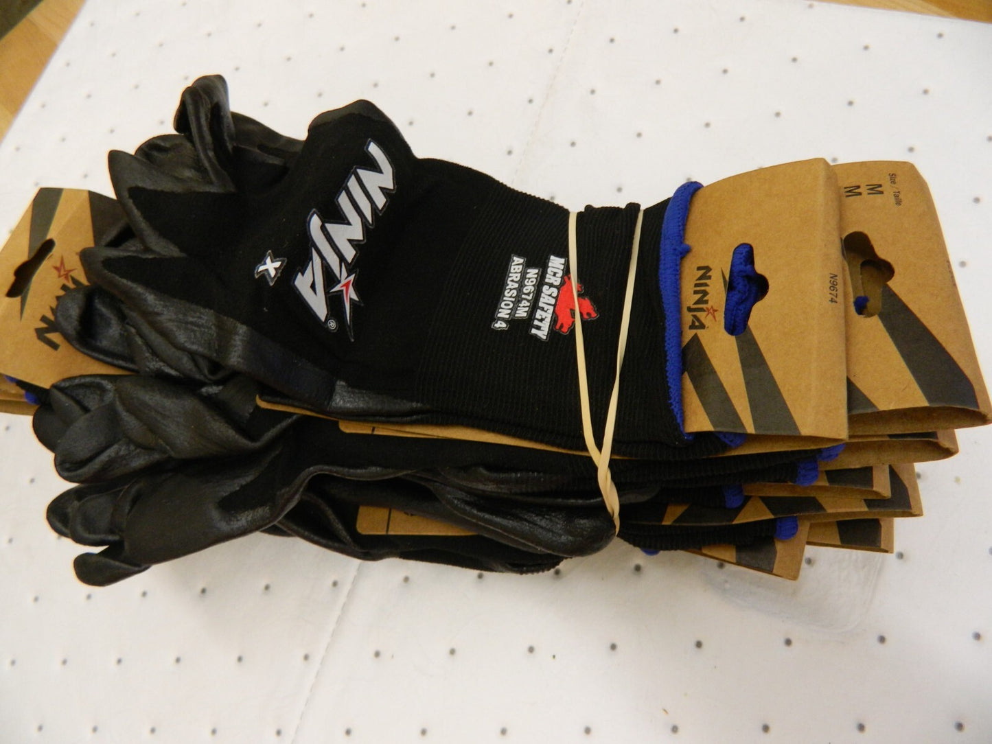 MCR SAFETY 10pks General Purpose Work Gloves: Medium, Nitrile Coated Nylon N9674