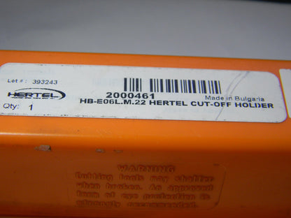 Hertel 1.18" HB Left Hand Indexable Cutoff Toolholder HB-E06L.M.22 2000461