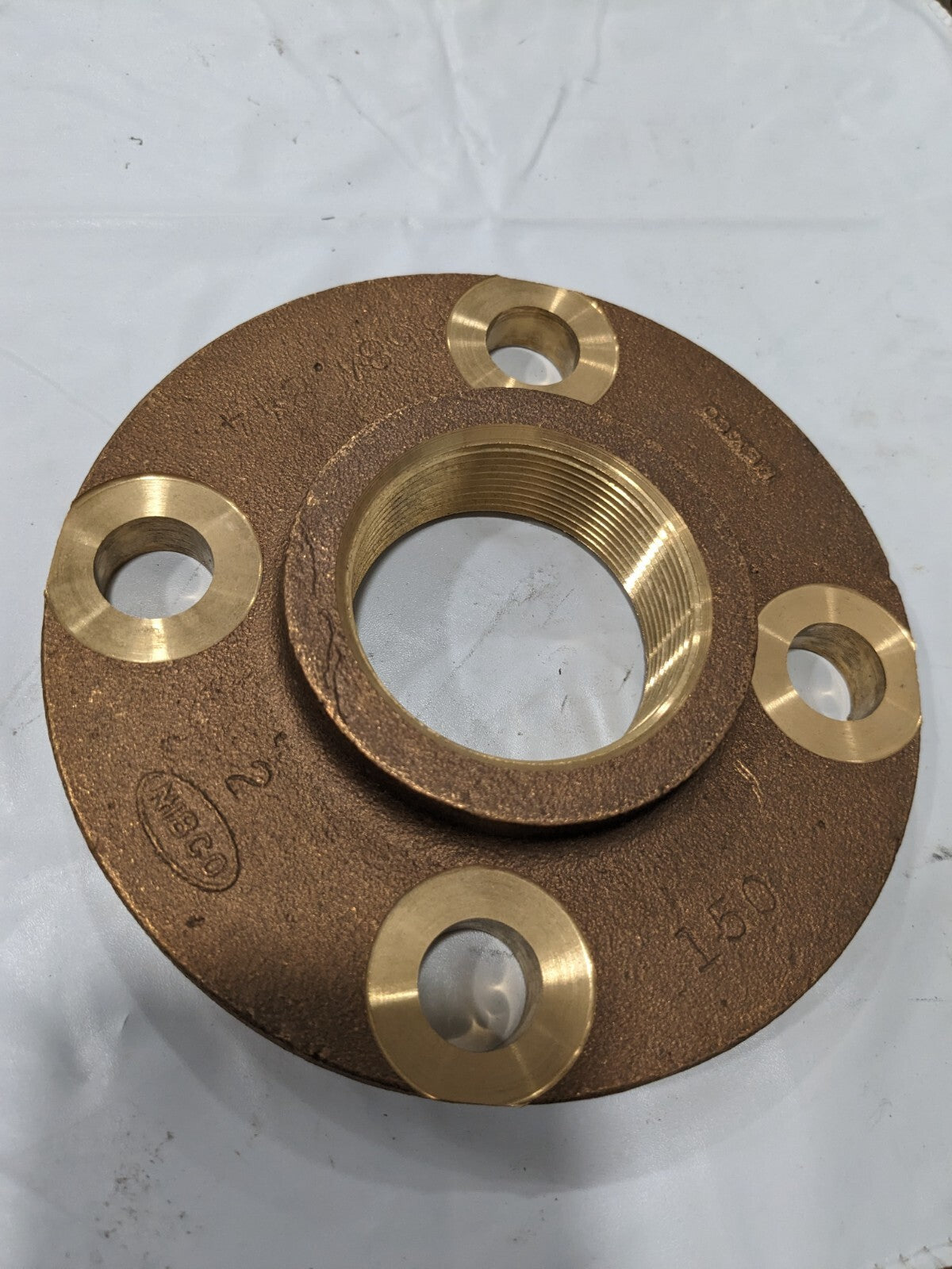 NIBCO 2" Pipe, 6" OD Cast Copper Threaded Companion Pipe Flange B515306