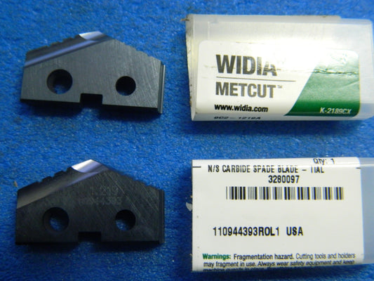 WIDIA METCUT 9C2-1219A Carbide Spade Blade 1-7/32" TiAlN Qty. 2 USA