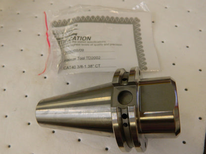 ACCUPRO End Mill Holder: CAT40 Taper Shank, 3/8" Hole 772030