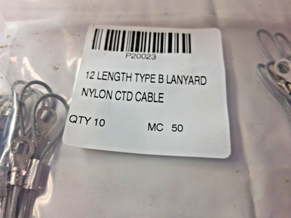 Professional 12" Long Steel Cable Loop Eye End Quick Release Pin Lanyard P20023
