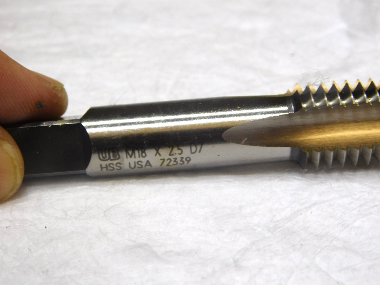 Union Butterfield St Flute Std Hand Tap M18x2.5 HS D7 RH 4Fl 4-1/32 OAL 1012525