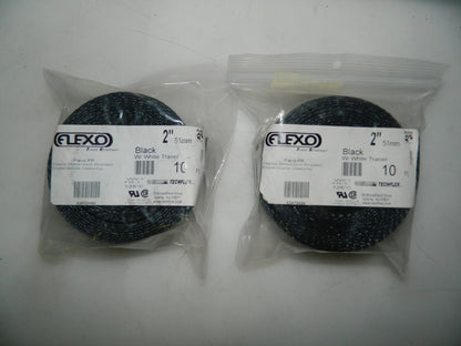 Techflex Expandable Braided Sleeving 2" Black 10 ft per Roll  QTY 2 FRN2.00TB10