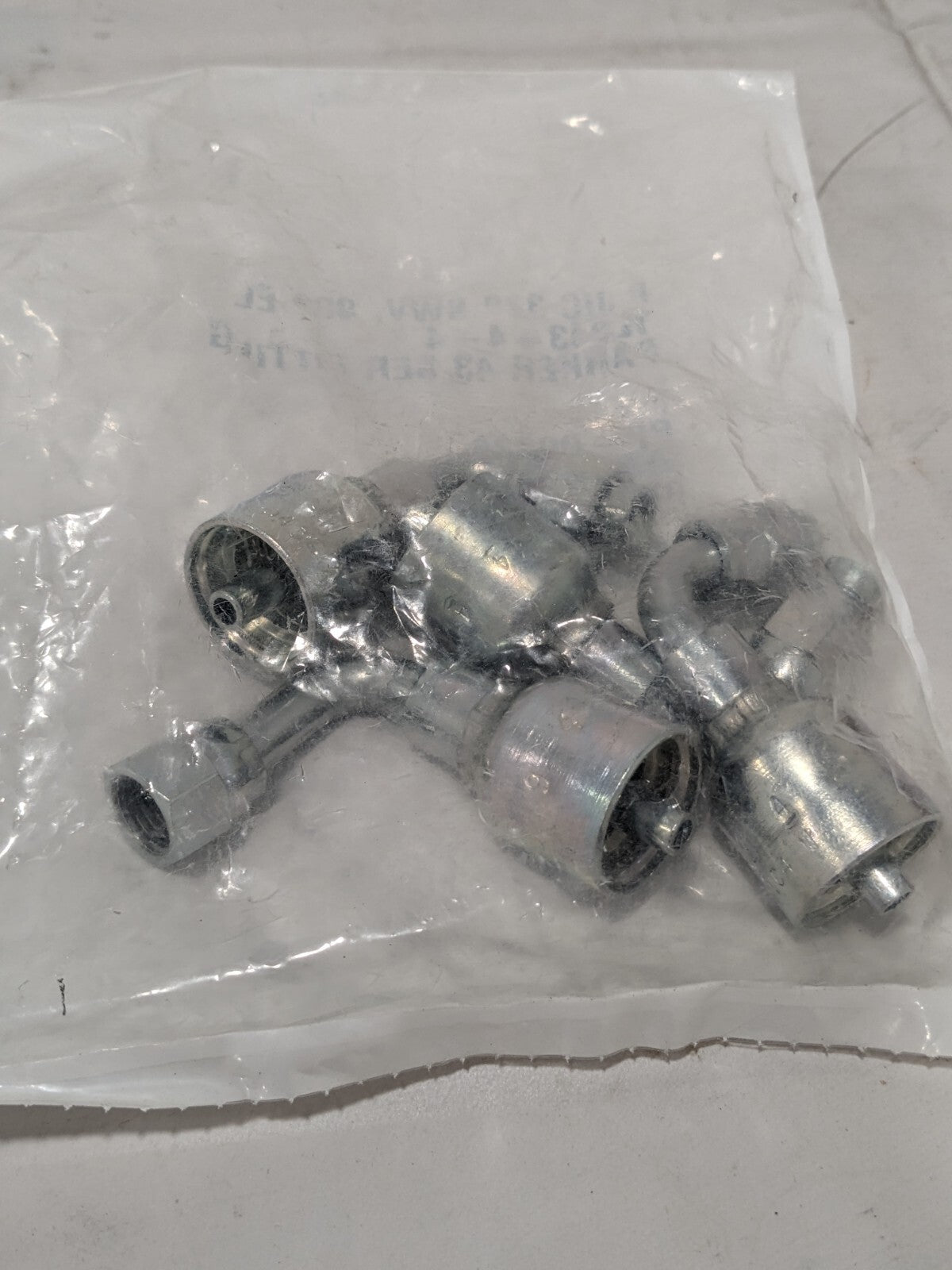 PARKER Hydraulic Hose 90 ° Elbow: 0.25" ID, 4 mm, 7/16-20 Qty 4 PP-00326