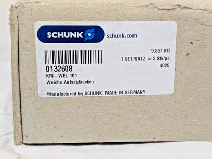 Schunk Steel Soft Lathe Chuck Jaw Set of 3 Serrated 3.937" OAH 132608