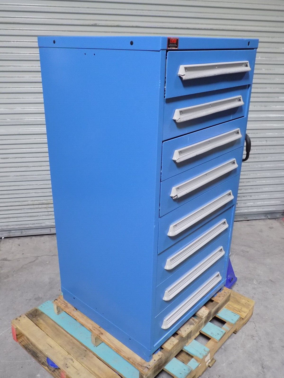 Lyon Modular Storage Cabinet 8 Drawer 59 x 30 x 28 Steel Blue DAMAGED