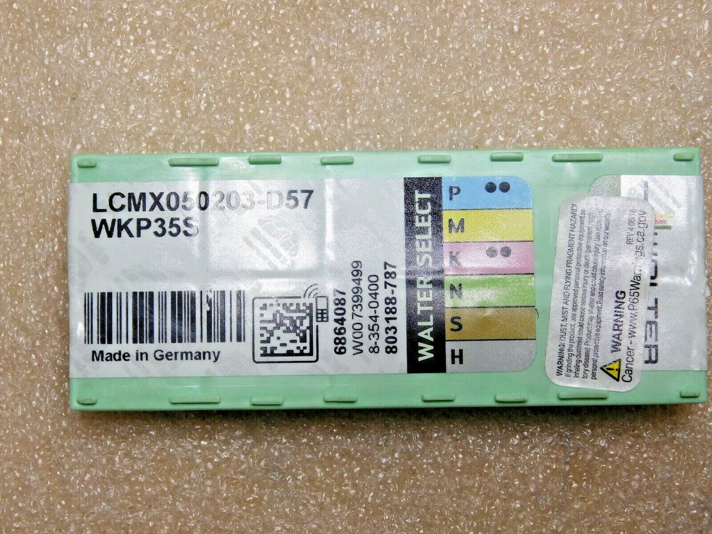 Walter Carbide Indexable Drill Inserts LCMX050203-D57 Grade WKP35S Qty 6 6864087