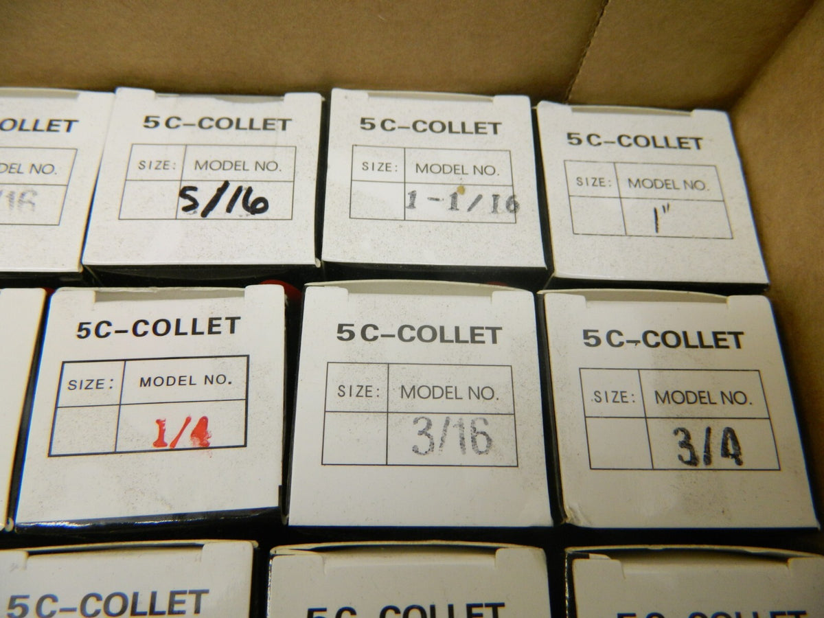 5C Collet Set: 16 Pc, 1/16 to 1-1/8 Capacity INCOMPLETE 230-8018