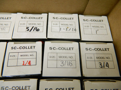 5C Collet Set: 16 Pc, 1/16 to 1-1/8 Capacity INCOMPLETE 230-8018