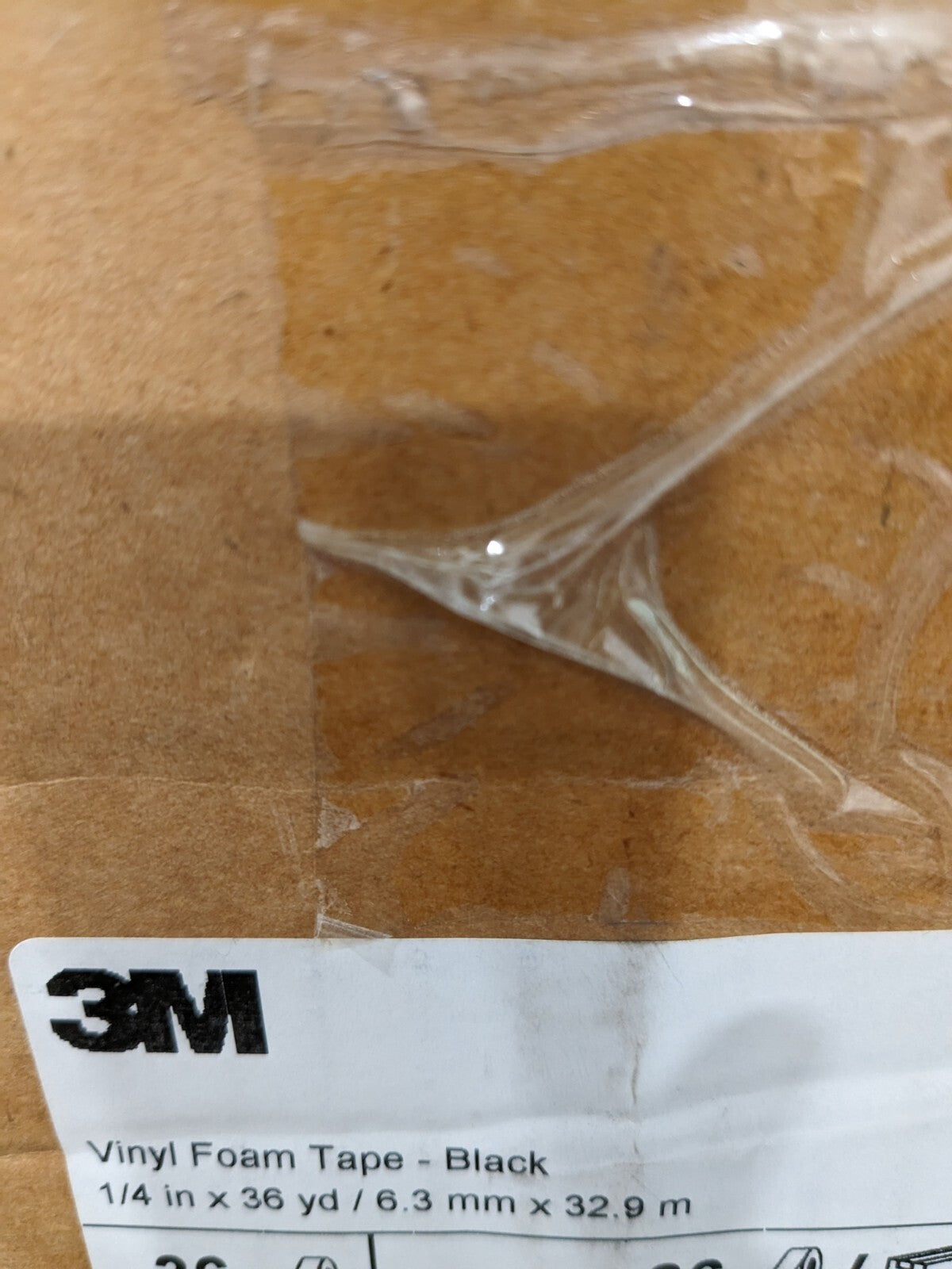 3M Vinyl Foam Tape: 36 yd Long, 62.5 mil Thick, Acrylic Adhesive 7000028661