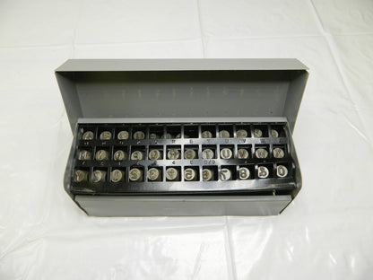 C.H. HANSON Heavy-Duty Stamp Set: 5/16 Character, 36 pc 21629 DAMAGED CASE