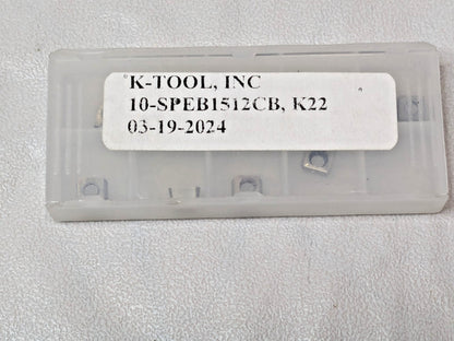 K-Tool Carbide Drilling Inserts 0.187"I.C. Square .082"T QTY 10 SPEB-1
