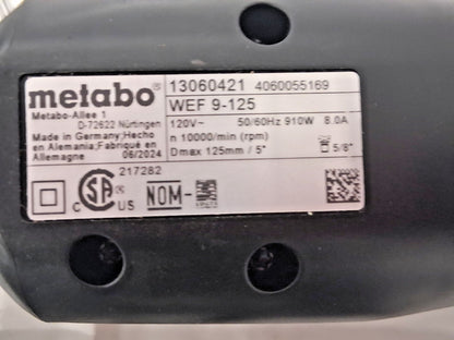 Metabo Quick Angle Grinder 4-1/2"/5" WE9-125 600269420