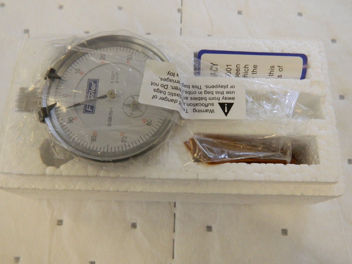 FOWLER Dial Drop Indicator: 1 Range 52-520-110