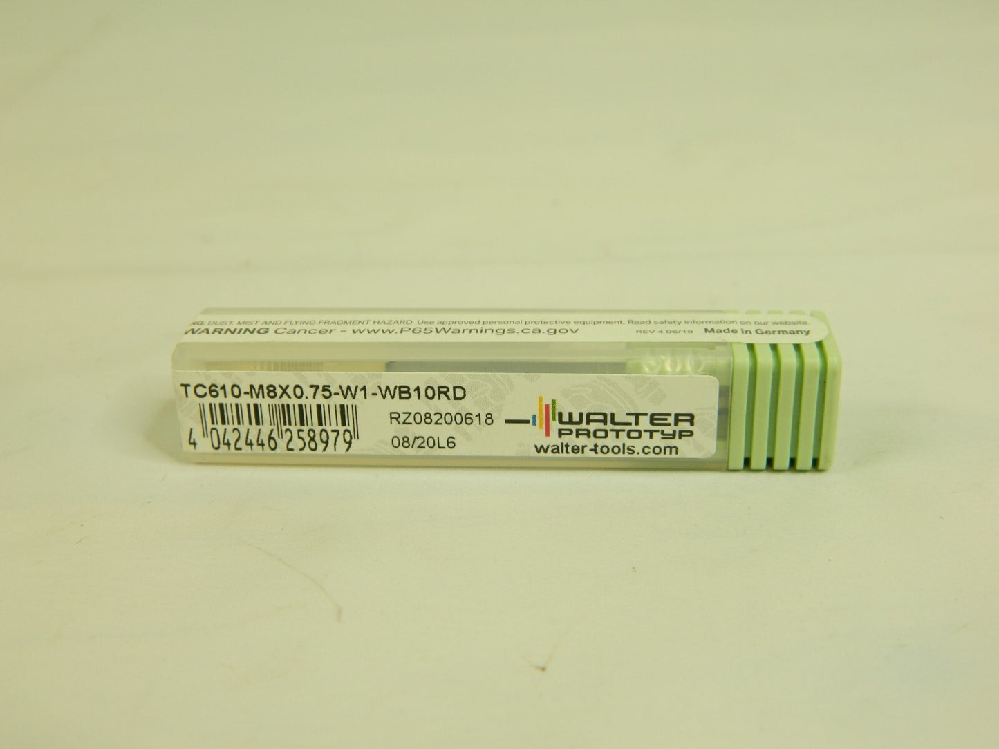 Walter SC Helical Flute Thread Mill TC610-M8x0.75-W1-WB10RD 6589135
