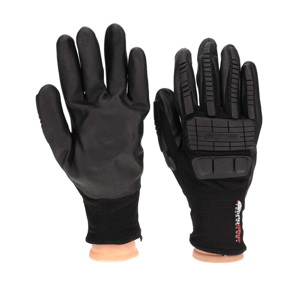 Mad Grip Work Gloves: Size XL, Nitrile-Coated Nitrile &amp; Nylon Qty 48 MSCEIFN