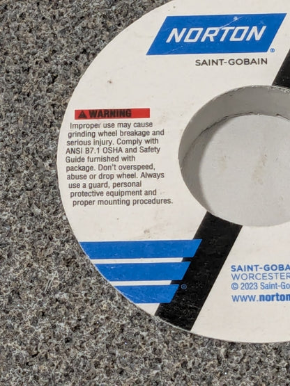 NORTON Surface Grinding Wheel: 8" Dia, 1/2" Thick, 1-1/4" Arbor,