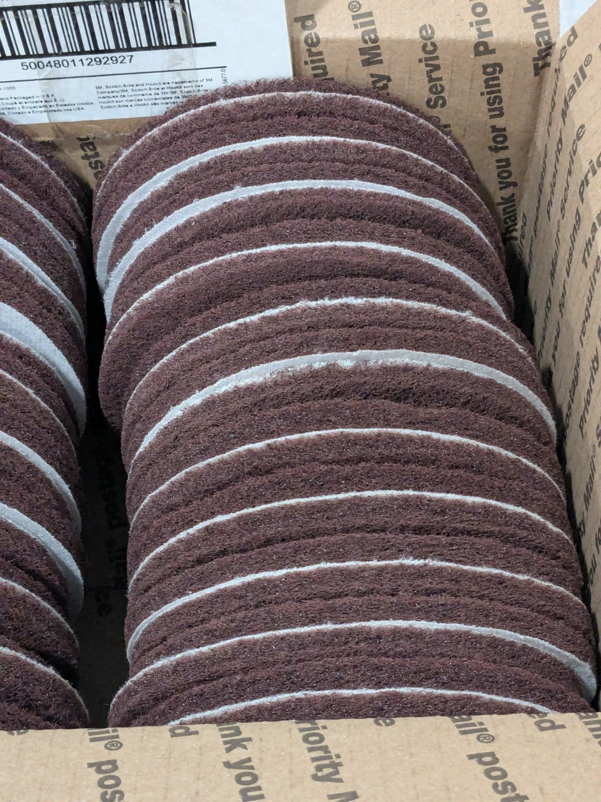 3M Hook &amp; Loop Disc: 5" Dia, Non-Woven, Aluminum Oxide Box of 42 710013