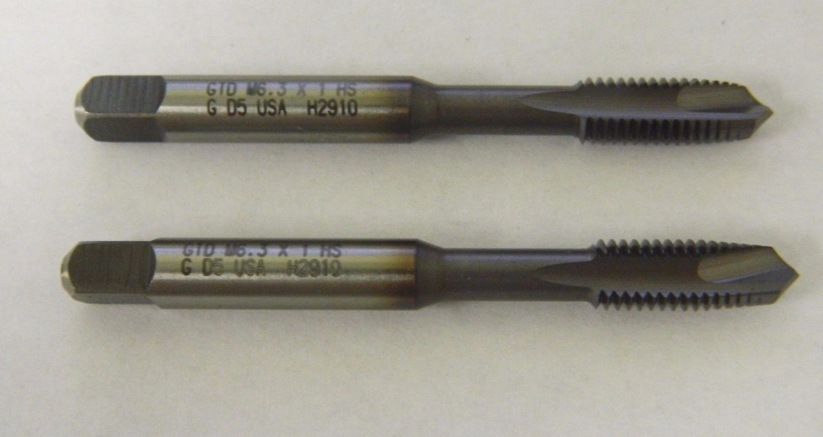 BOGO ( 2 per sale ) Greenfield Gun Taps M6.3 x 1 D5 2FL Spiral Point USA #17571