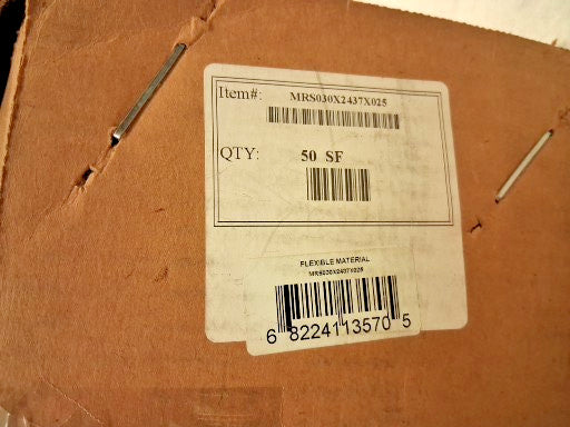 Mag-Mate Flexible Magnetic Sheet 25Ft L x 24-3/8 W x 1/32" thick MRS030X243