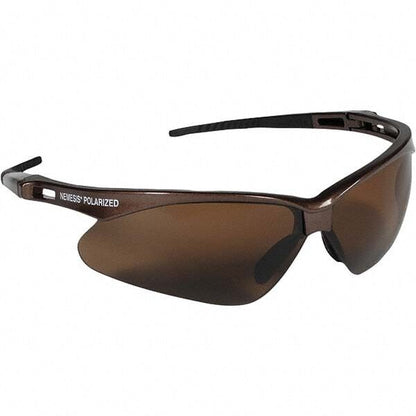 KLEENGUARD Safety Glasses: Scratch-Resistant, Polycarbonate, Brown Qty 3 28637