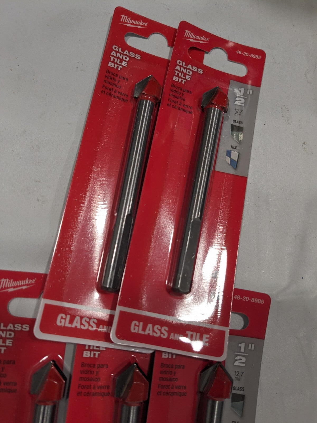 Milwaukee 5pc 1/2 in. Carbide Tipped Glass and Tile Drill Bits 48-20-8985