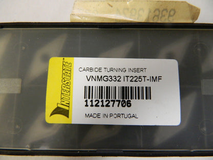 Interstate VNMG332 IMF Grade IT225T Carbide Turning Insert QTY 10 93613974