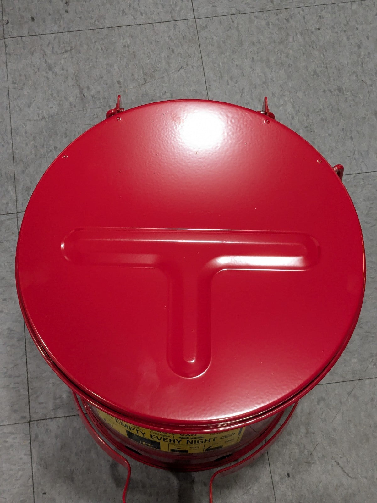 Justrite 6 Gallon Capacity, Galvanized Steel Disposal Can 09100